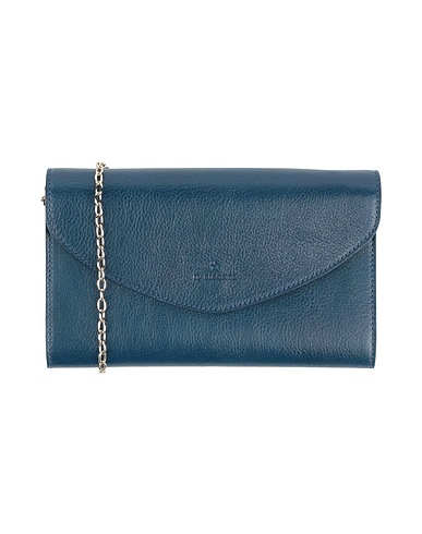 IL BISONTE Small Leather Goods Navy blue Leather