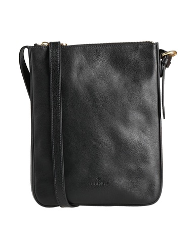 IL BISONTE Across-body bag Black Leather