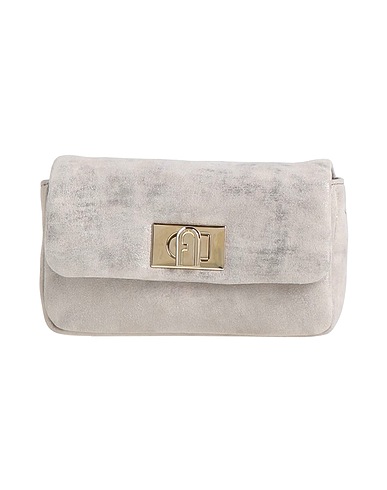 FURLA Handbag Light grey Leather