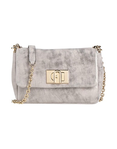 FURLA Across-body bag Grey Goat skin