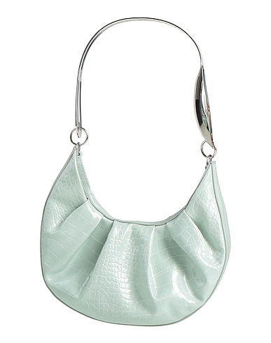 PUPPETS AND PUPPETS Shoulder bag Sky blue 65% Polyurethane, 35% Polyester