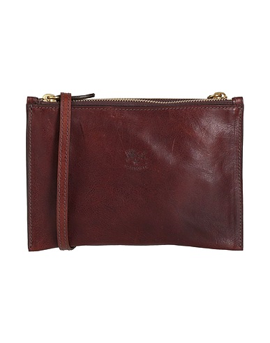 IL BISONTE Across-body bag Dark brown Leather