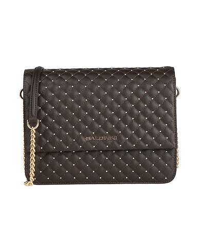 BALDININI Across-body bag Dark brown 80% Calfskin, 20% PVC - Polyvinyl chloride