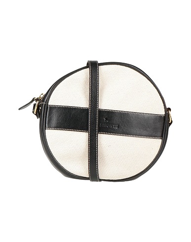 IL BISONTE Cross-body bags Black Leather, Textile fibers