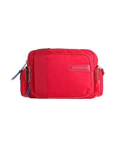 PIQUADRO Cross-body bags Red Nylon, Cow leather, EVA (Ethylene - Vinyl - Acetate)