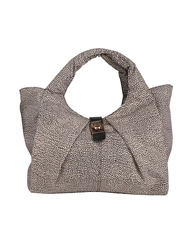 BORBONESE Handbag Beige 100% Polyester
