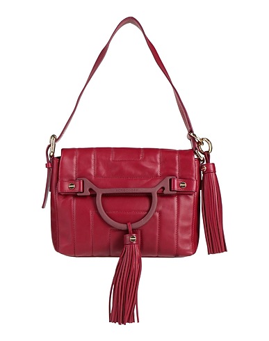 BORBONESE Handbag Burgundy 100% Leather