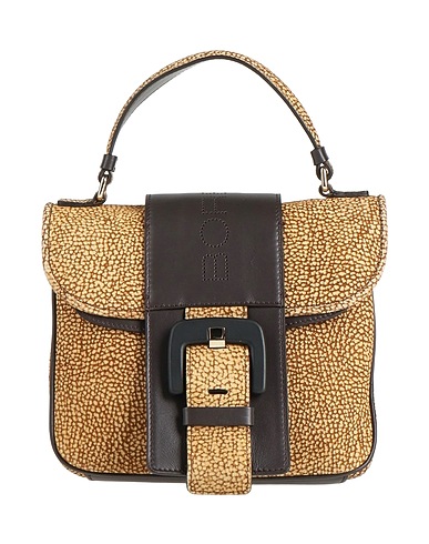 BORBONESE Handbag Beige Leather