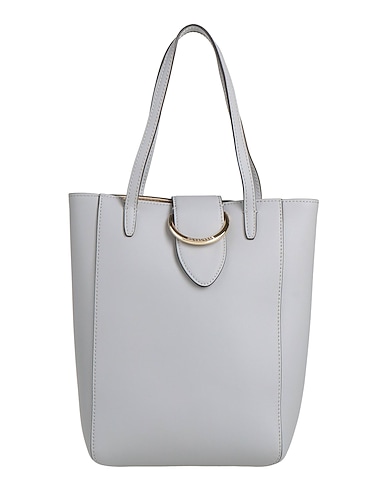 BORBONESE Handtasche Grau 100% Leder