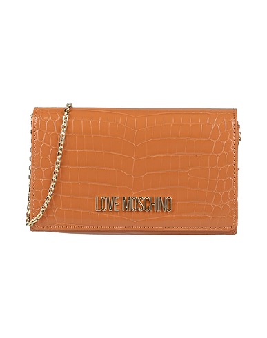 LOVE MOSCHINO Across-body bag Camel 100% Polyurethane