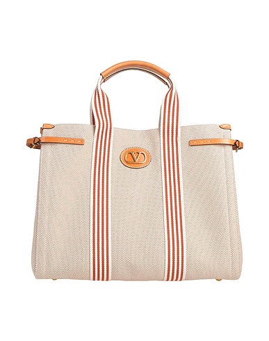 VALENTINO GARAVANI Handbag Light brown Textile fibres, Leather