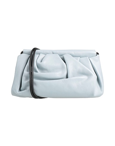 BORBONESE Across-body bag Light blue 100% Leather