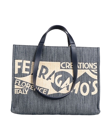 FERRAGAMO Handbag Navy Textile fibers