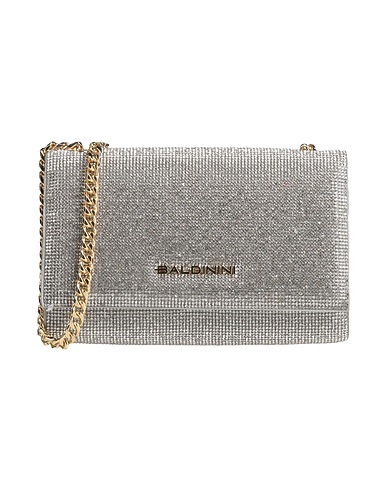BALDININI Across-body bag Silver 70% Polyester, 20% Calfskin, 10% PVC - Polyvinyl chloride