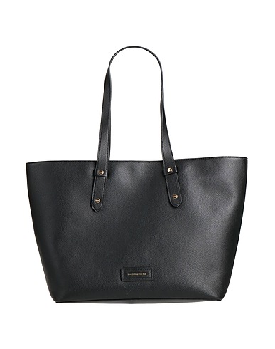 BORBONESE Handtasche Schwarz 65% Leder, 30% Polyurethan, 5% Polyester