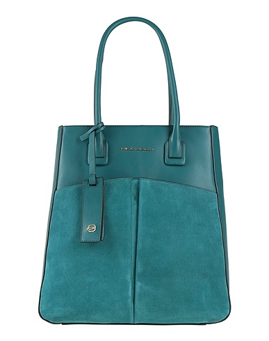 PIQUADRO Handbag Deep teal Cow leather