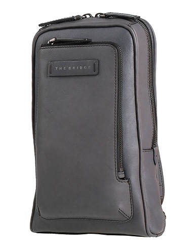 THE BRIDGE Backpacks Grey 100% Cow leather