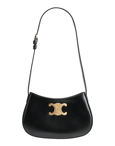 CELINE Shoulder bag Black Textile fibres