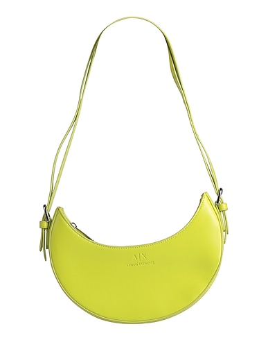 ARMANI EXCHANGE Shoulder bag Lime green 100% Polyurethane