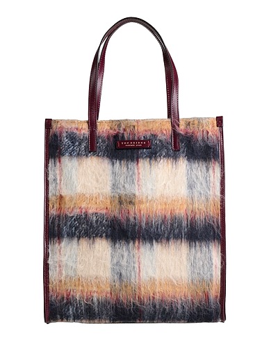 THE BRIDGE Handbag Burgundy Cow leather, Textile fibres