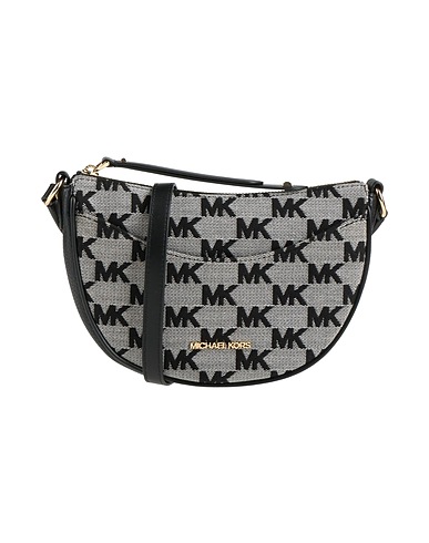 MICHAEL MICHAEL KORS Across-body bag Black Textile fibres, Leather