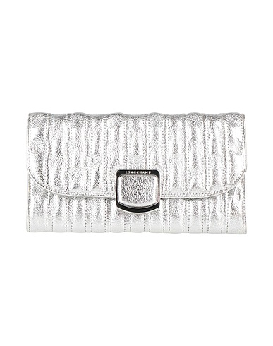 LONGCHAMP Handbag Silver Leather