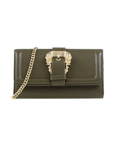 VERSACE JEANS COUTURE Small Leather Goods Dark green 100% Polyester