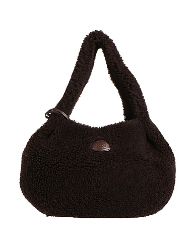 TOD'S Handbag Dark brown Lamb Shearling