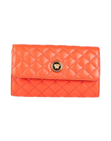 VERSACE Handbag Orange 100% Calfskin