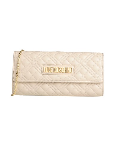 LOVE MOSCHINO Borsa a mano Avorio 100% Poliuretano