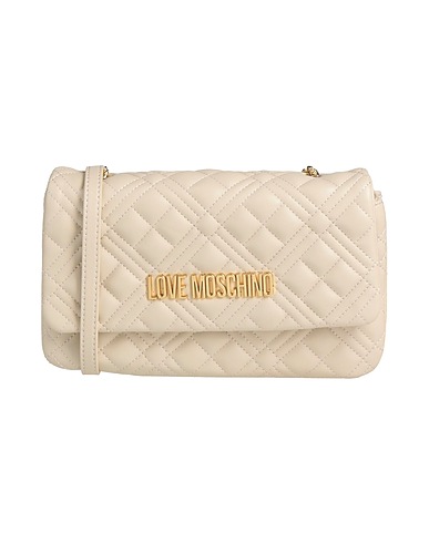 LOVE MOSCHINO Across-body bag Ivory 100% Polyurethane
