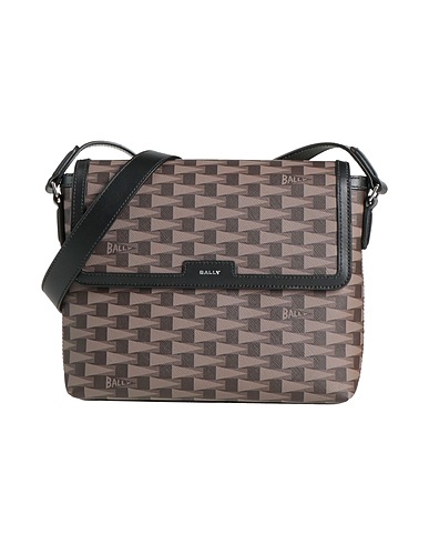 BALLY Across-body bag Dark brown Textile fibres