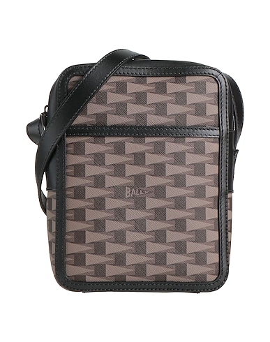 BALLY Across-body bag Dark brown Textile fibres