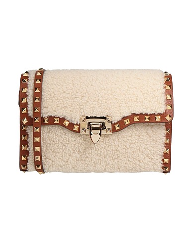 VALENTINO GARAVANI Across-body bag Ivory Shearling