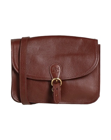 IL BISONTE Across-body bag Dark brown Leather