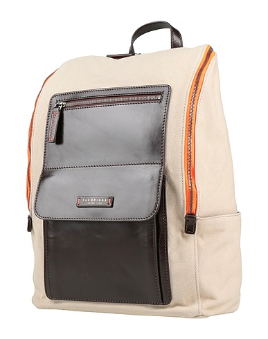 THE BRIDGE Rucksacks Beige Leather, Textile fibres