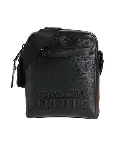VERSACE JEANS COUTURE Borsa a tracolla Nero 100% Poliuretano, Resina poliuretanica