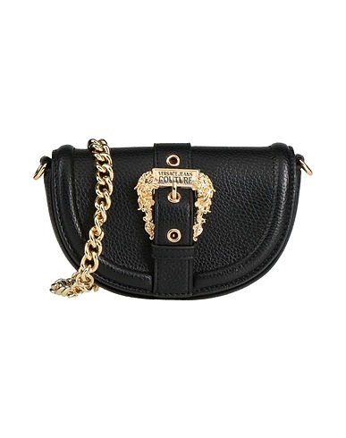 VERSACE JEANS COUTURE Borsa a tracolla Nero 100% Poliestere, Resina poliuretanica