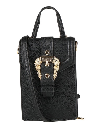 VERSACE JEANS COUTURE Cross-body bags Black 100% Polyurethane, Polyurethane resin