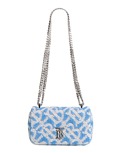 BURBERRY Shoulder bag Azure 60% Polyester, 36% Polyamide, 4% Elastane, Calfskin