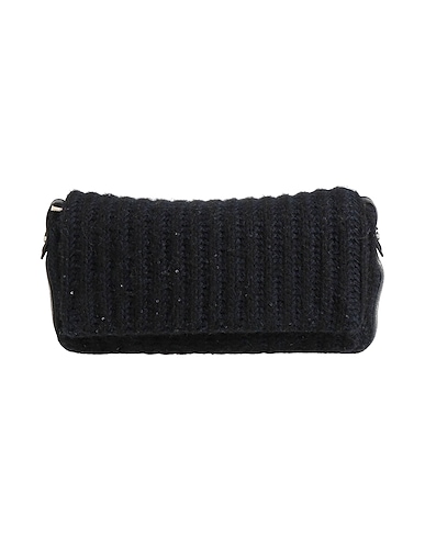 FABIANA FILIPPI Handtasche Schwarz 60% Schurwolle, 18% Seide, 14% Kaschmir, 6% Alpakawolle, 2% Polyester