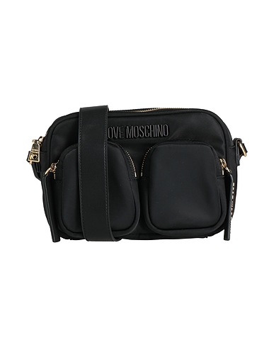 LOVE MOSCHINO Across-body bag Black 80% Polyester, 20% Polyurethane