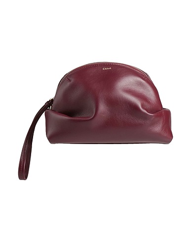 CHLOÉ Handbag Burgundy 100% Calf hair