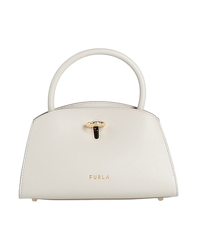 FURLA Handbag Light grey Leather