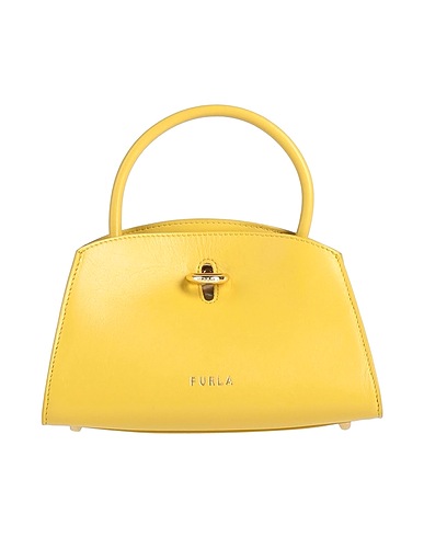 FURLA Handbag Mustard Leather