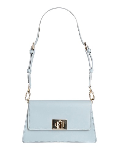 FURLA Shoulder bag Sky blue Leather