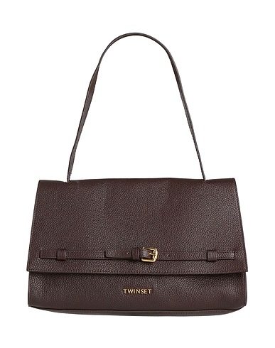 TWINSET Handbag Chocolate brown 100% Cow leather