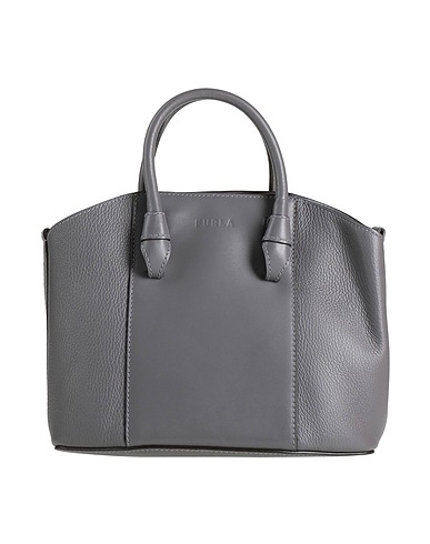 FURLA Handbag Grey Leather