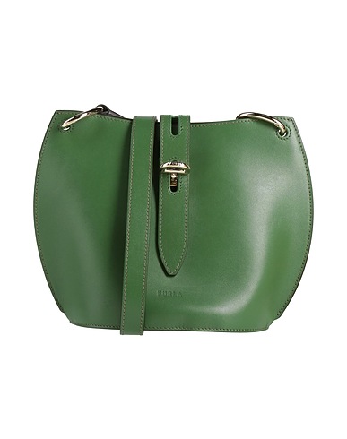 FURLA Across-body bag Green Calfskin