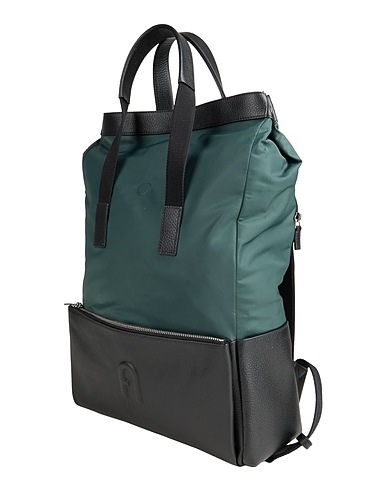 FURLA Rucksacks Deep teal Textile fibres, Leather